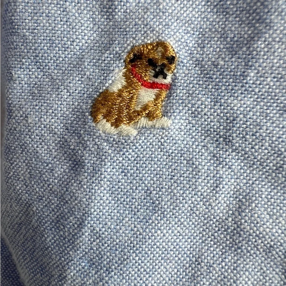 Janie and Jack Embroidered Bulldog Buttondown 18-24 months